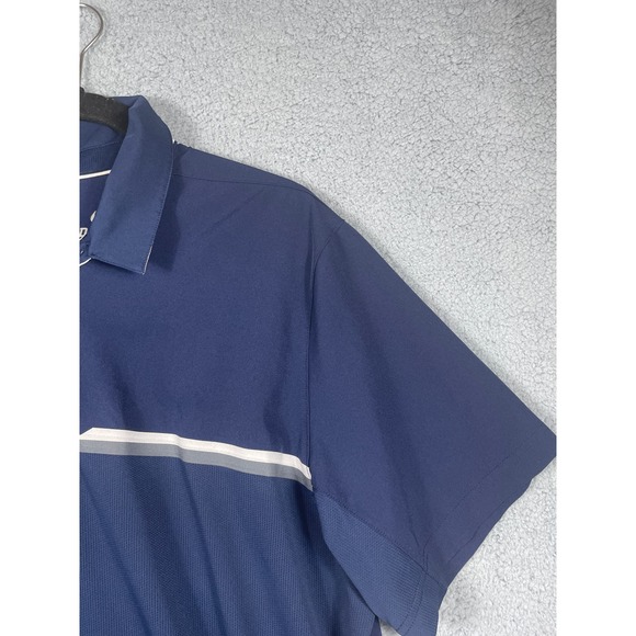 Nike Dri-Fit Men's Blue Polo Shirt With Stripe Size XL - Picture 7 of 9